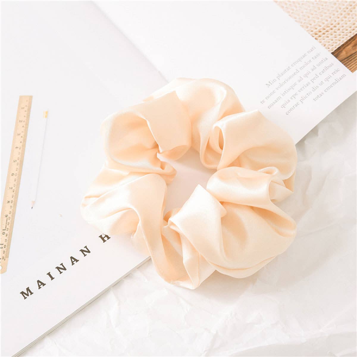 Satin Scrunchies Set for Women, Simple & Stylish_CWAHA0343