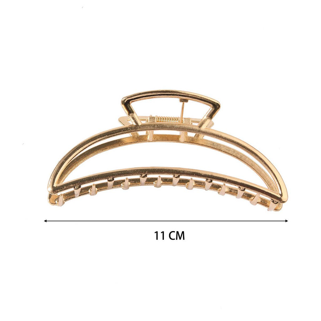 6-Pack Gold Tone Metal Hair Claws, Strong Hold_CWABE0199