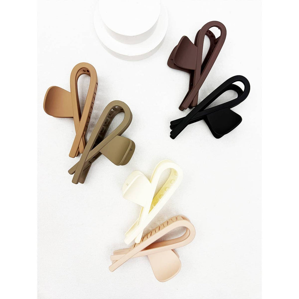 Minimal Design Jumbo Neutral Tone Hair Claw