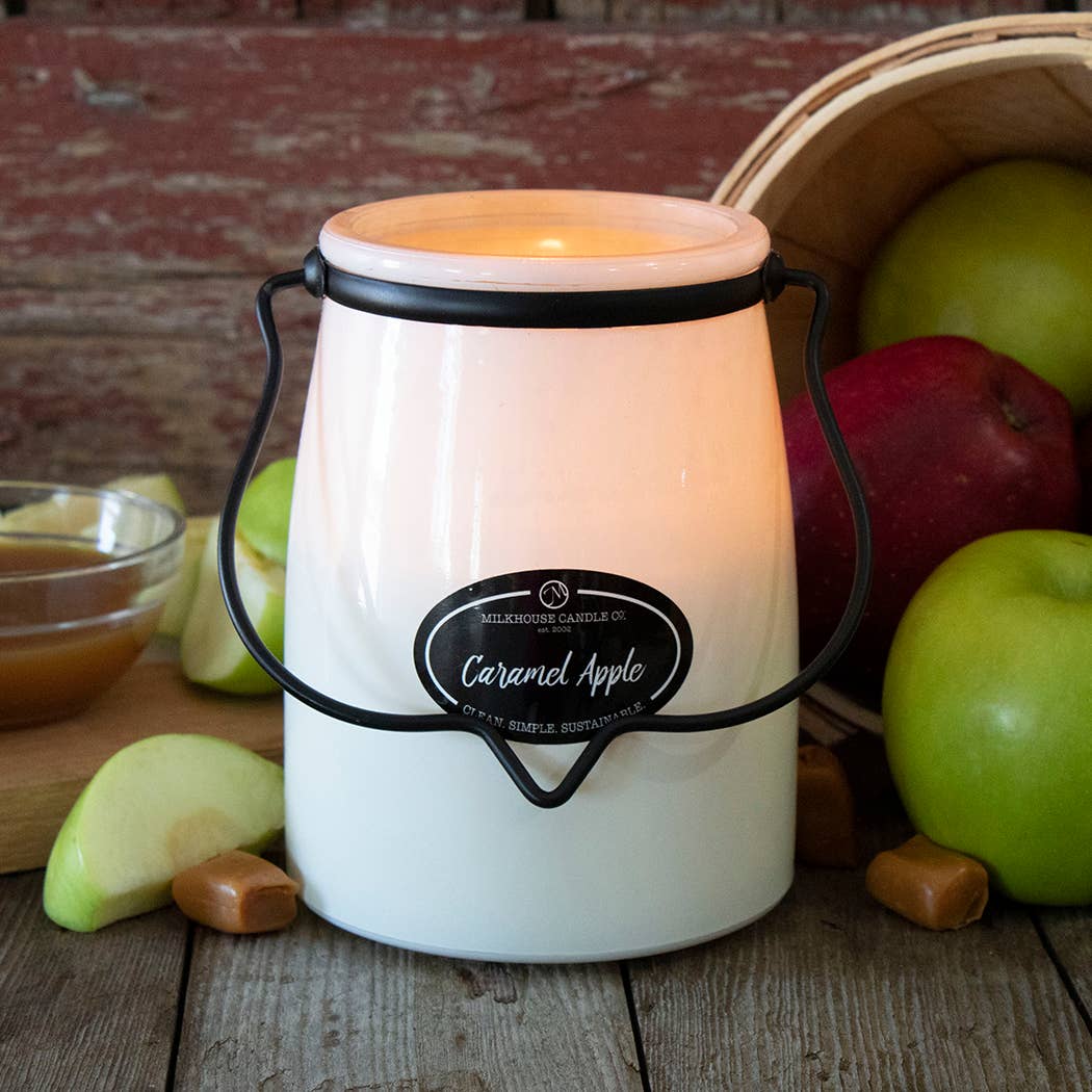 22 oz Butter Jar Candle: Caramel Apple