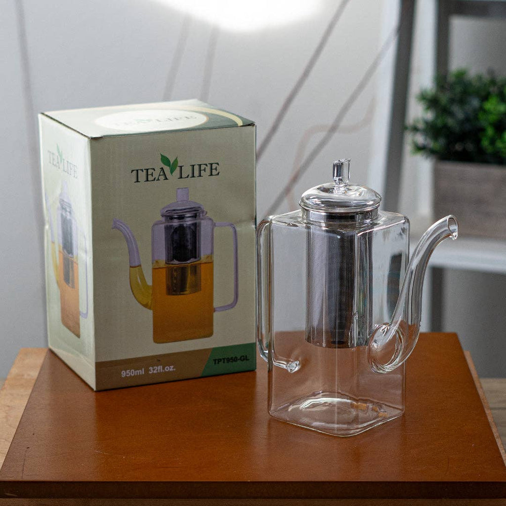 32oz 7.75"H Glass Tea Pot (1/24)