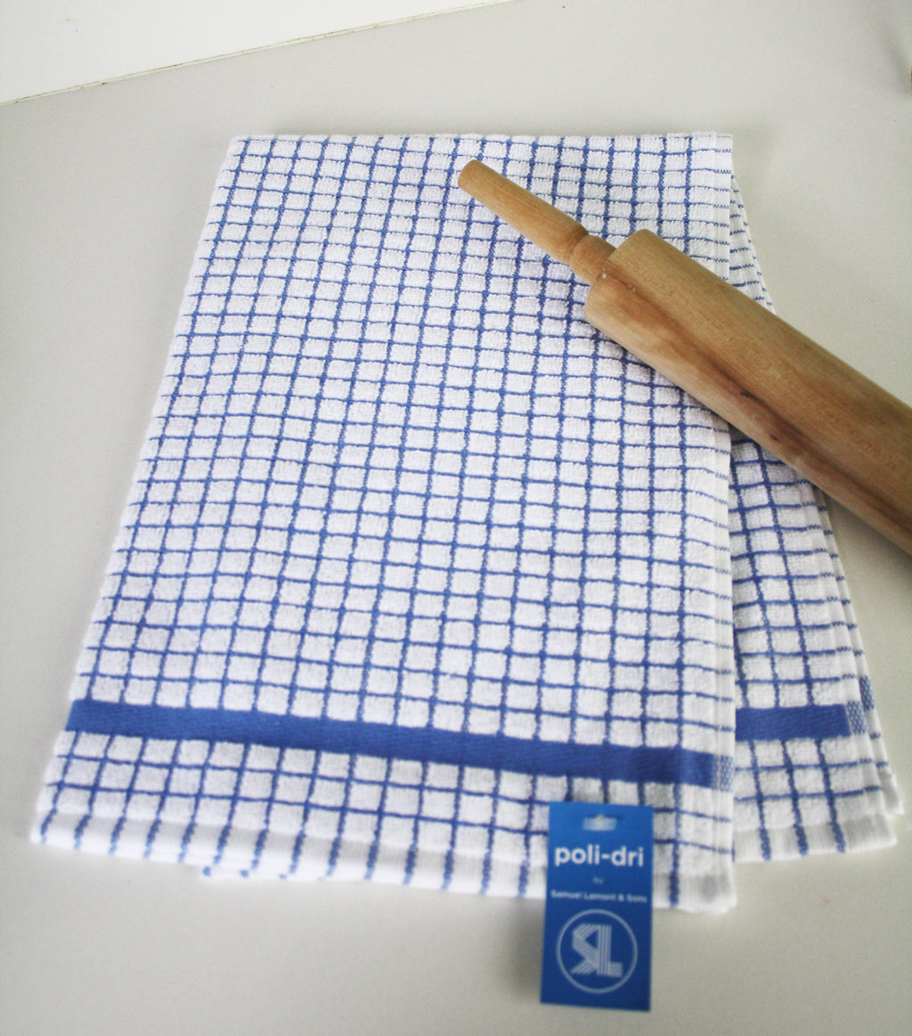 Poli-Dri Cotton Tea Towel - Cornflower Blue