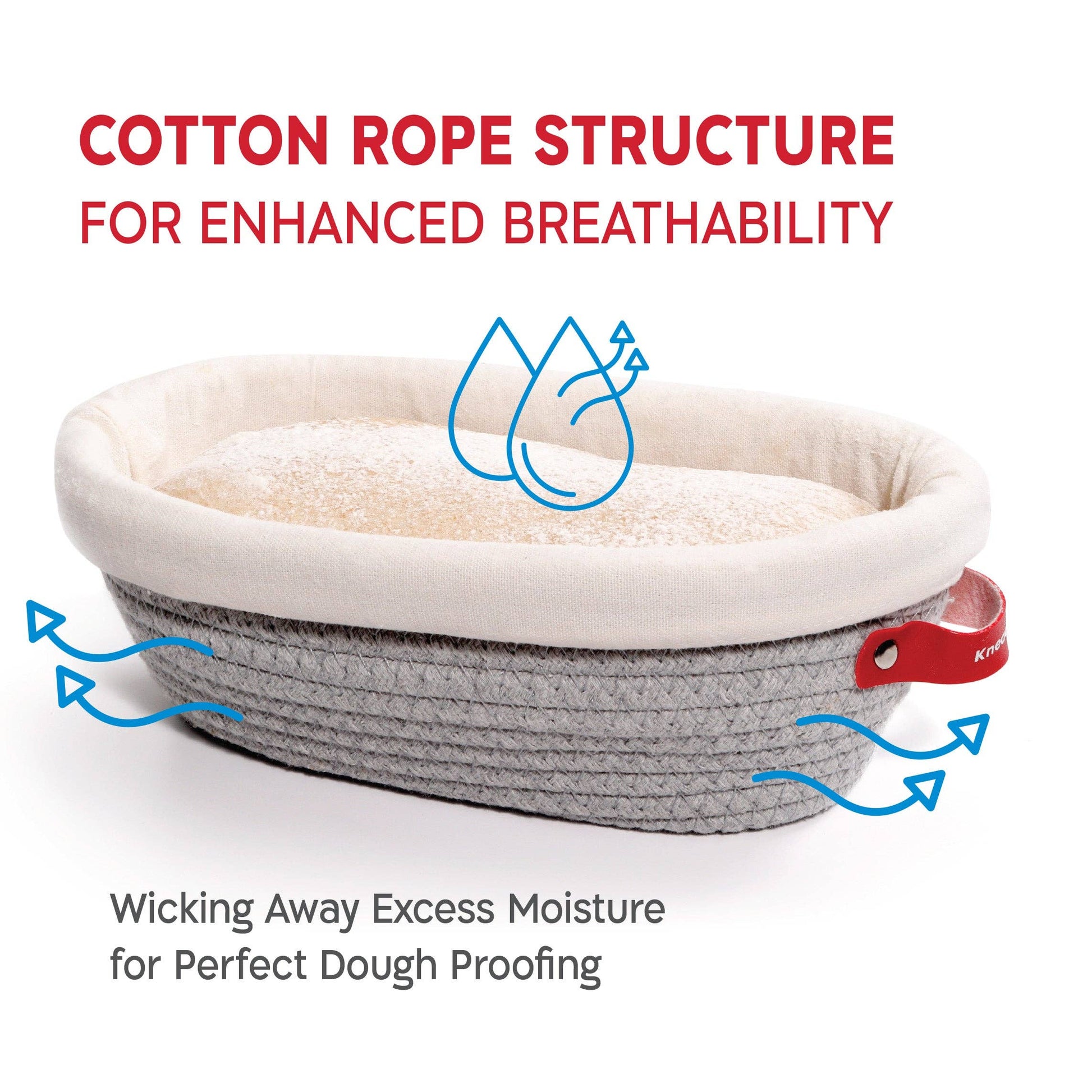 Oval Cotton Rope Proofing Baskets Set