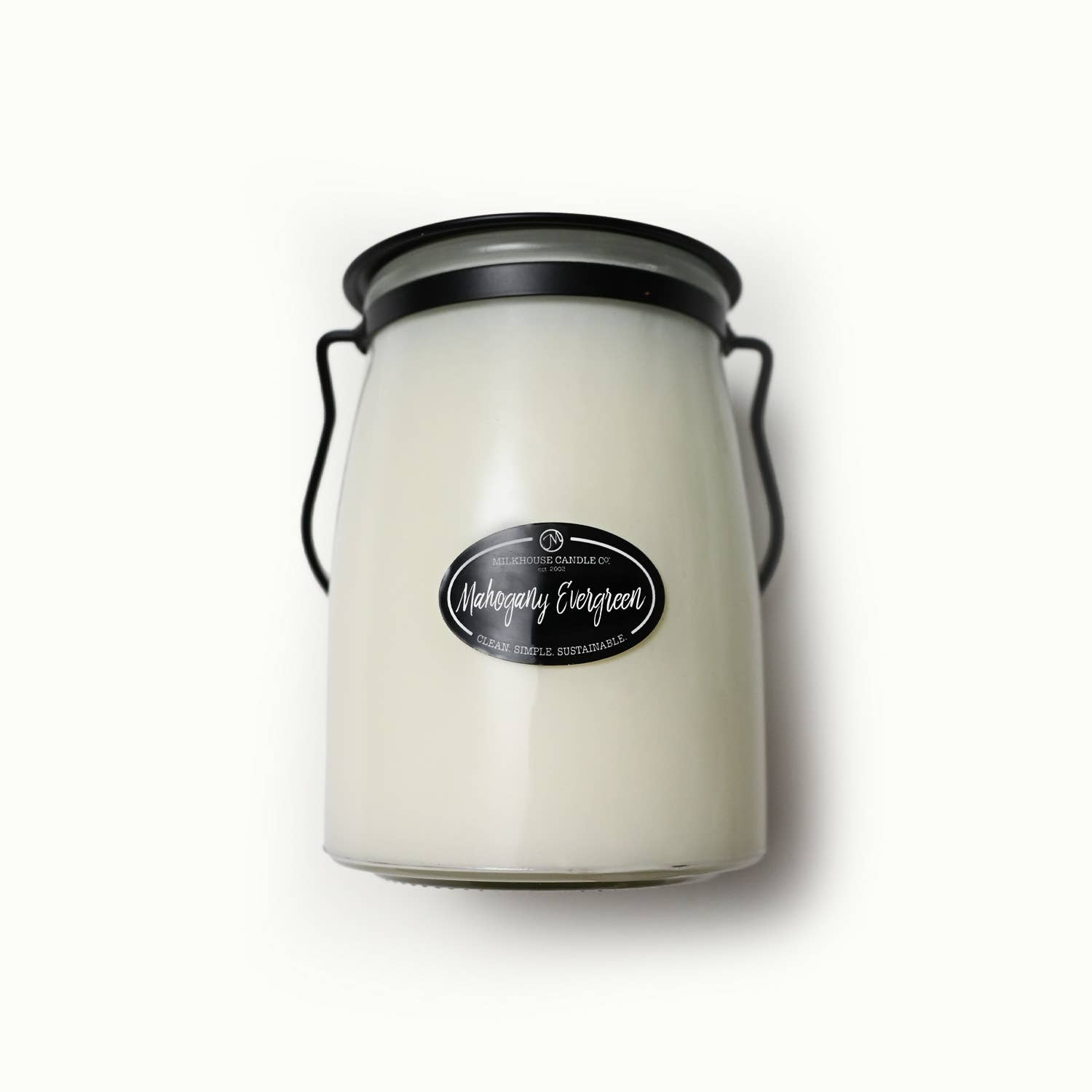 22 oz Butter Jar Candle: Mahogany Evergreen