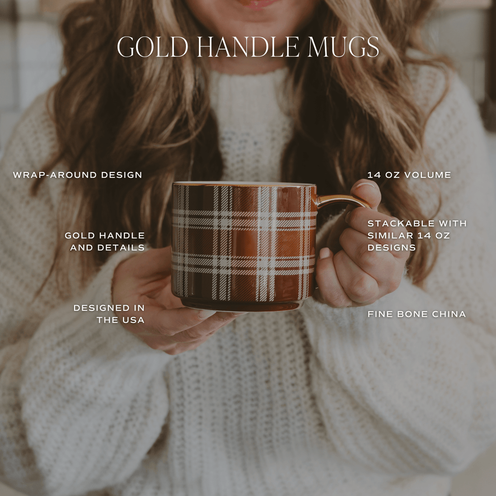 *NEW* Orange Navy Plaid Coffee Mug - Fall Decor & Gifts