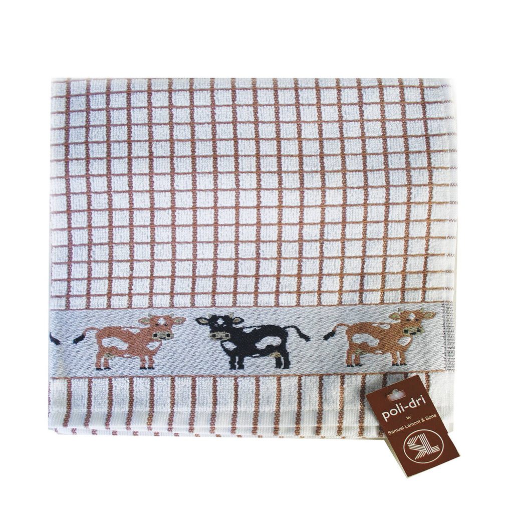 Poli-Dri Jacquard Tea Towel - Cows