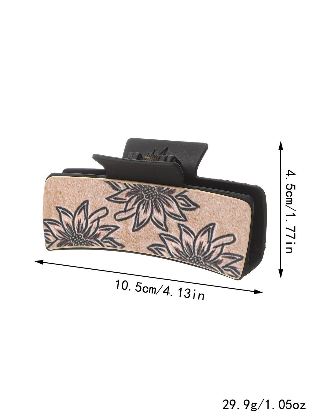 Sunflower PU Leather Hair Claw, Western Style_CWASC1618