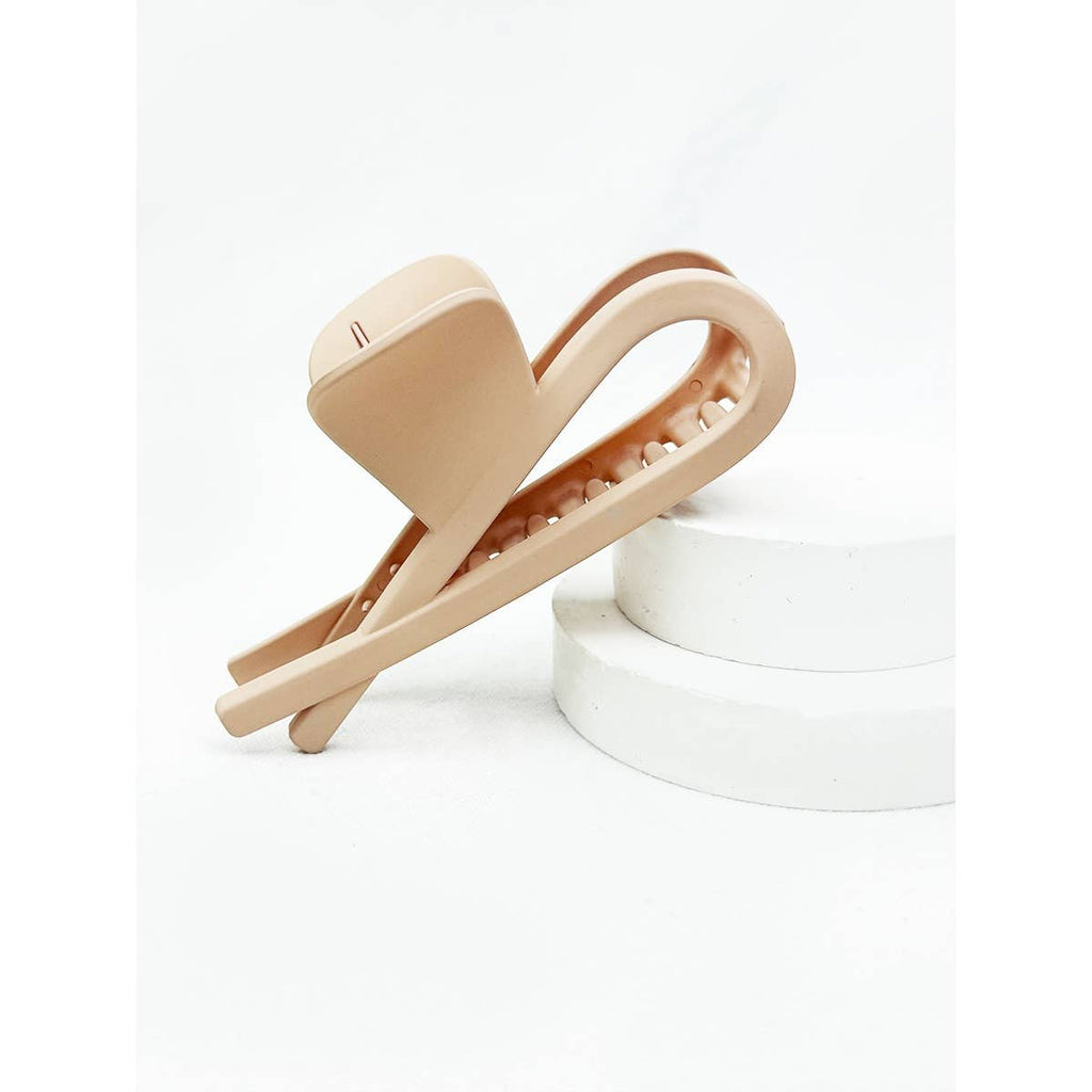 Minimal Design Jumbo Neutral Tone Hair Claw