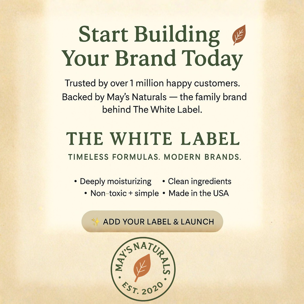 White Label Vanilla Whipped Tallow Moisturizer | Your Brands Traditional All Natural Skincare by May's Naturals | Proven Formula for Entrepreneurs