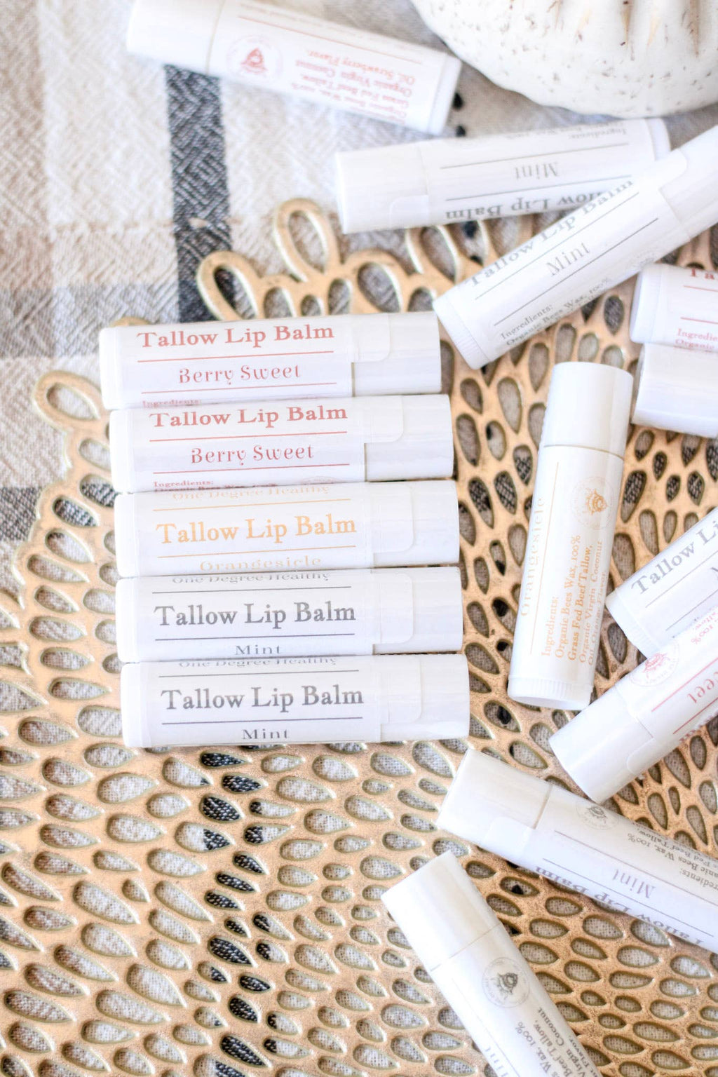 Tallow Lip Balm- Retail Set 25 with Display