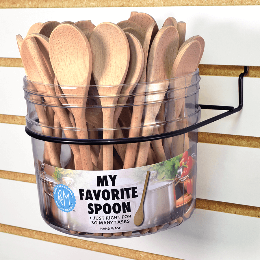 Wall Bucket Refill Wooden Spoon /48