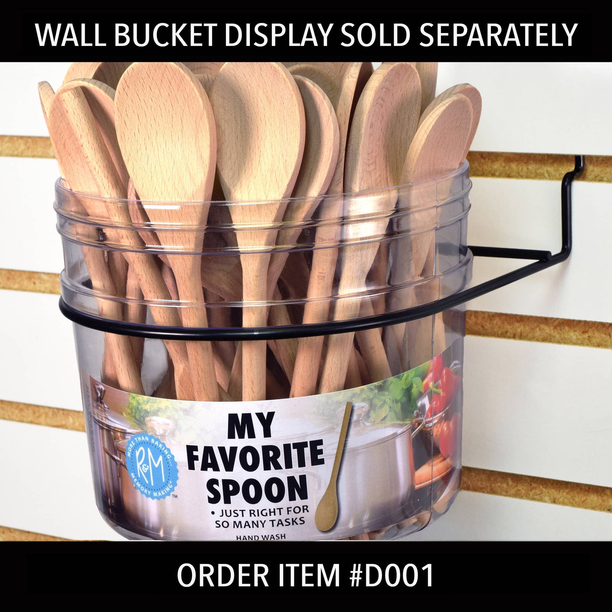 Wall Bucket Refill Wooden Spoon /48