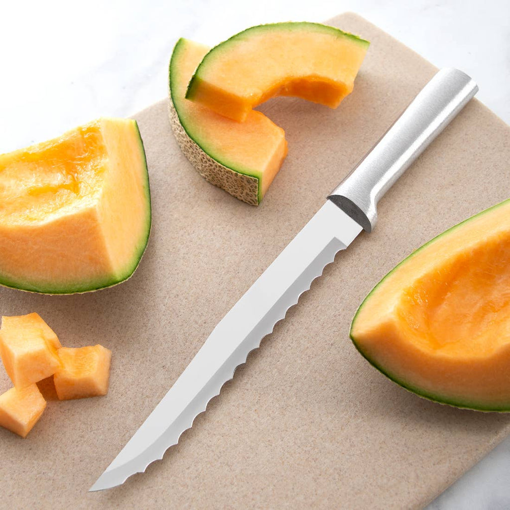 Serrated Slicer - Silver Handle