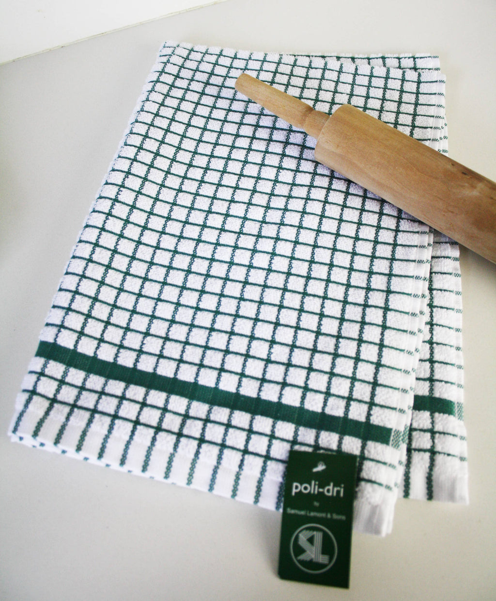 Poli-Dri Cotton Tea Towel - Hunter Green