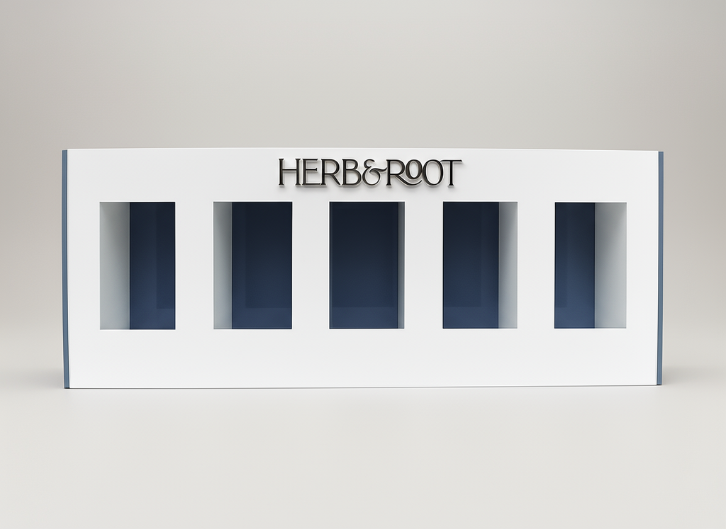 Herb & Root Perfume Oil Display (Empty)