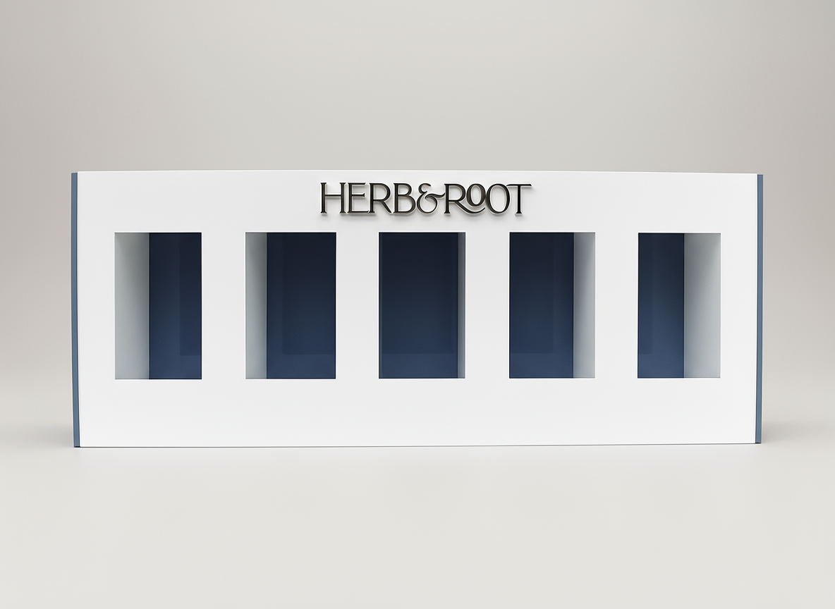 Herb & Root Perfume Oil Display (Empty)