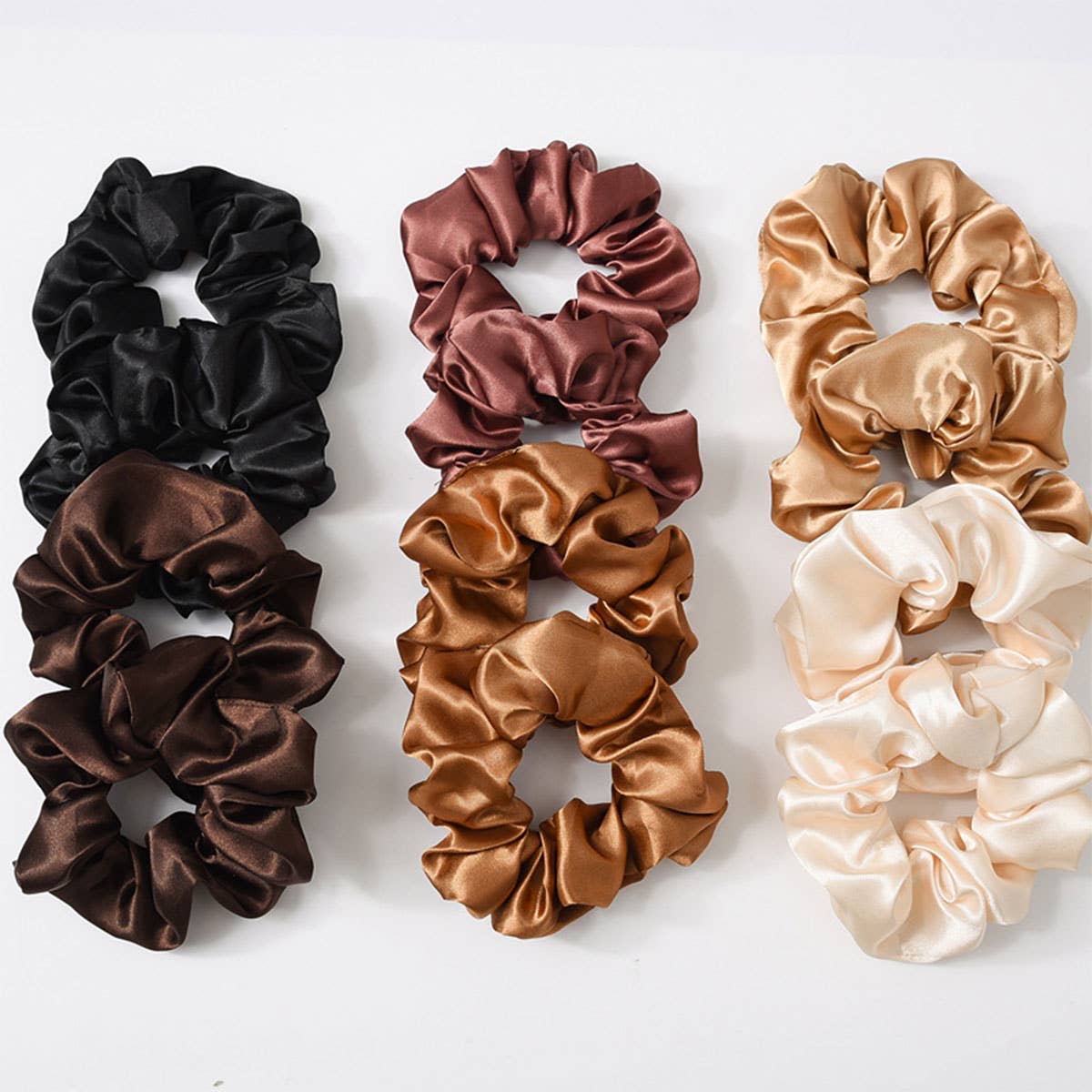 Satin Scrunchies Set for Women, Simple & Stylish_CWAHA0343