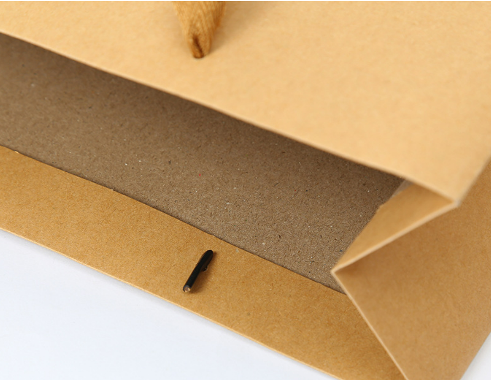 10pc, Horizontal Brown Thick Kraft Paper Gift Bag w/ tissue