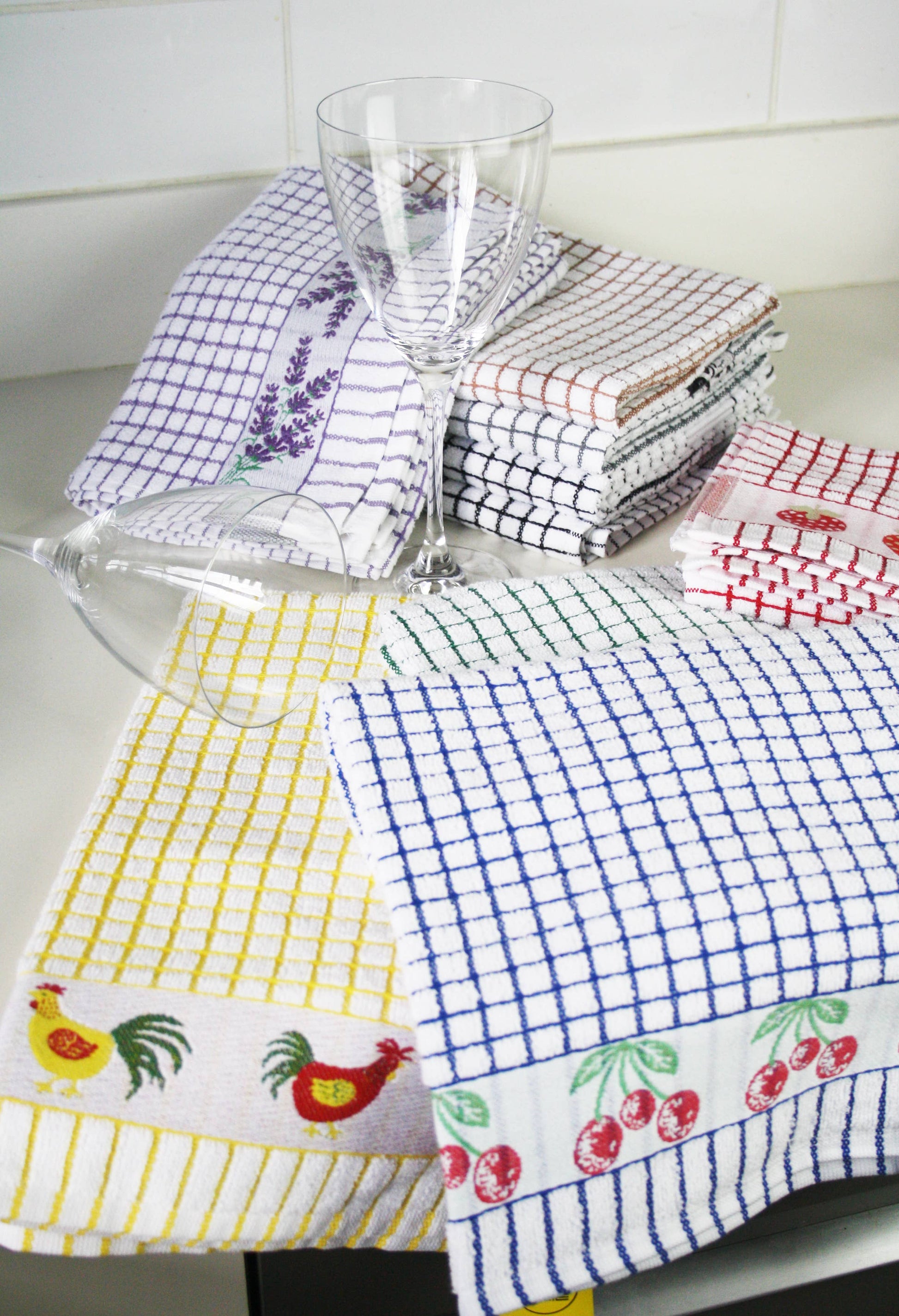 Poli-Dri Cotton Tea Towel - Red