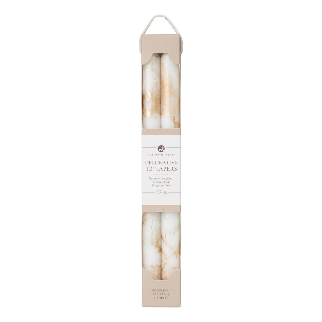 12" Decorative Taper Candles 2pk