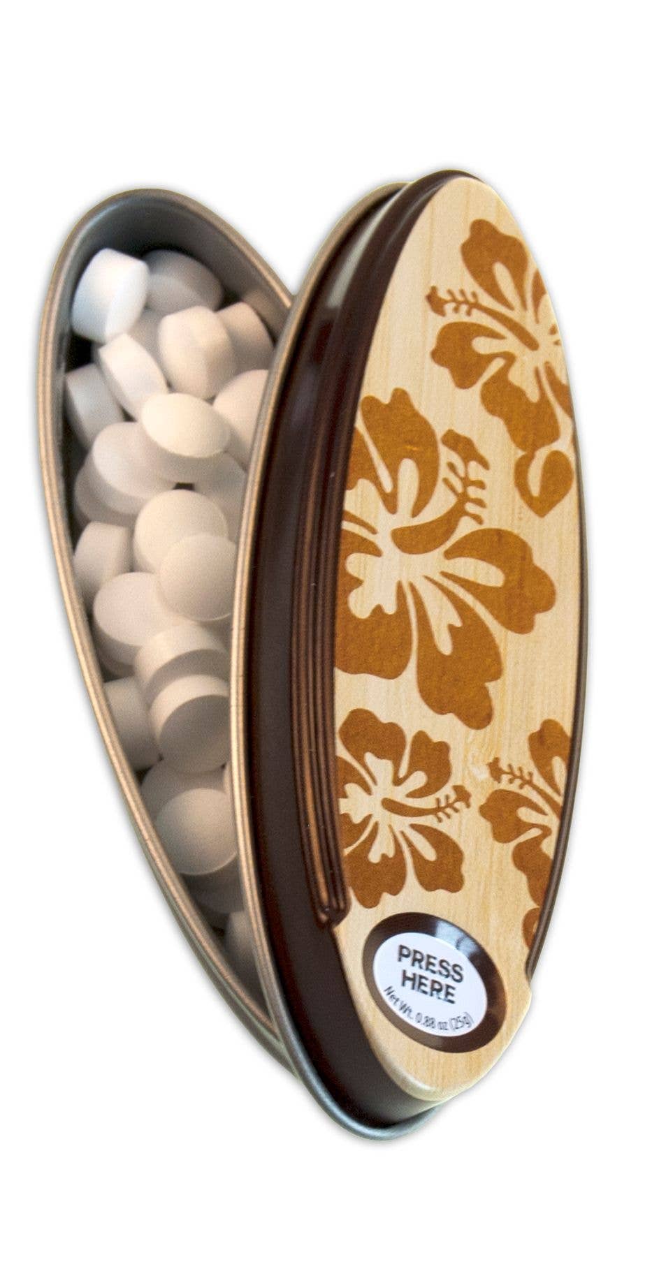 Surfboard Shaped Mint Tins