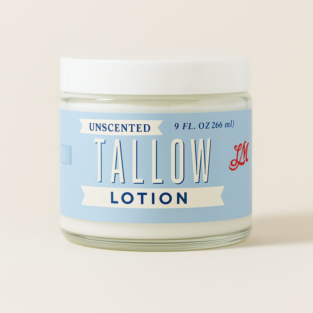 Unscented Tallow Lotion – 2oz & 9oz