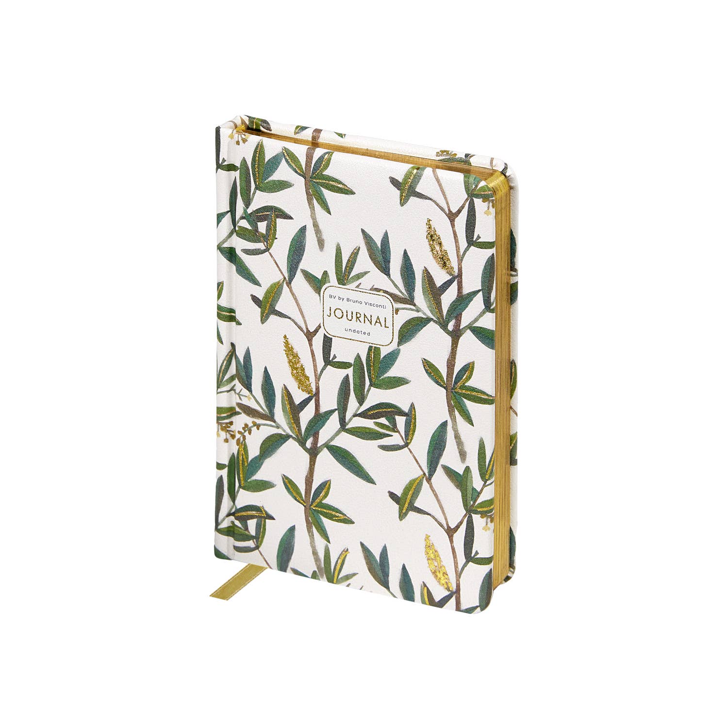 A6 Vegan Leather Hardcover Daily Planner - Olive Branches