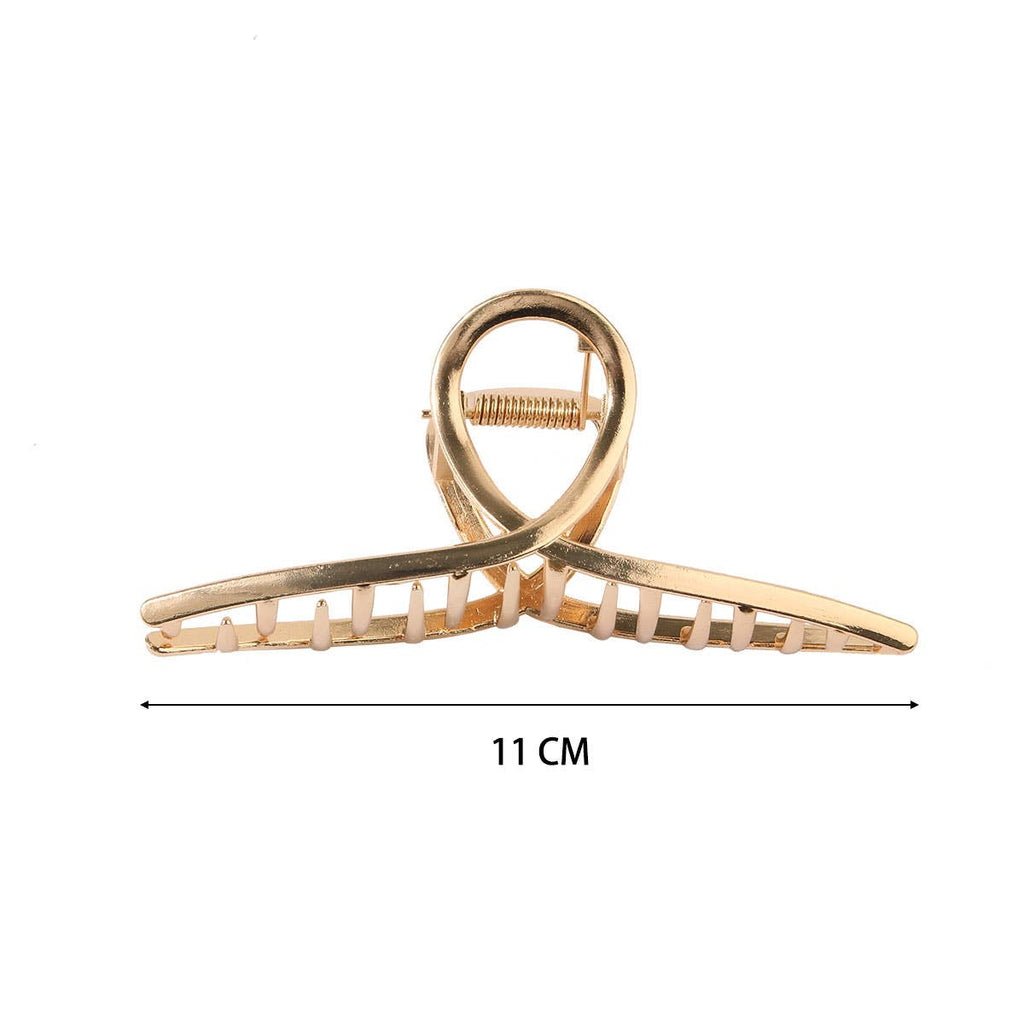6-Pack Gold Tone Metal Hair Claws, Strong Hold_CWABE0199