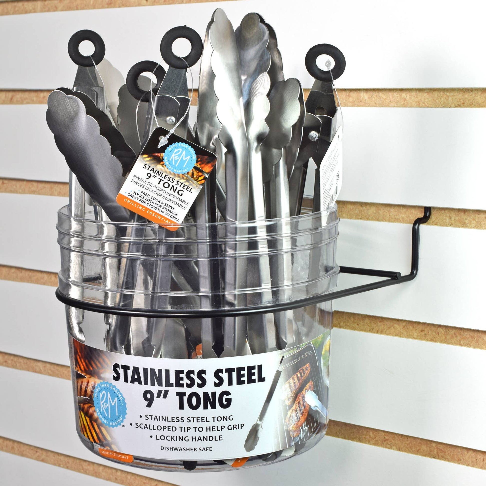 Wall Bucket Refill Stainless Steel 9" Tong/24