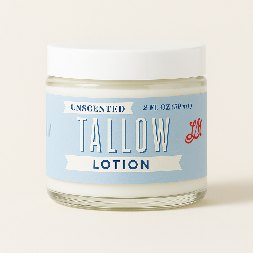 Unscented Tallow Lotion – 2oz & 9oz