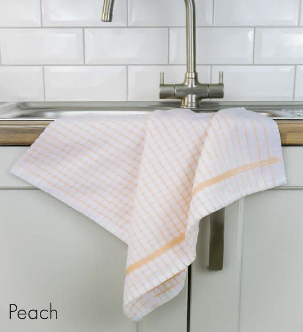 Poli-Dri Cotton Tea Towel - Peach