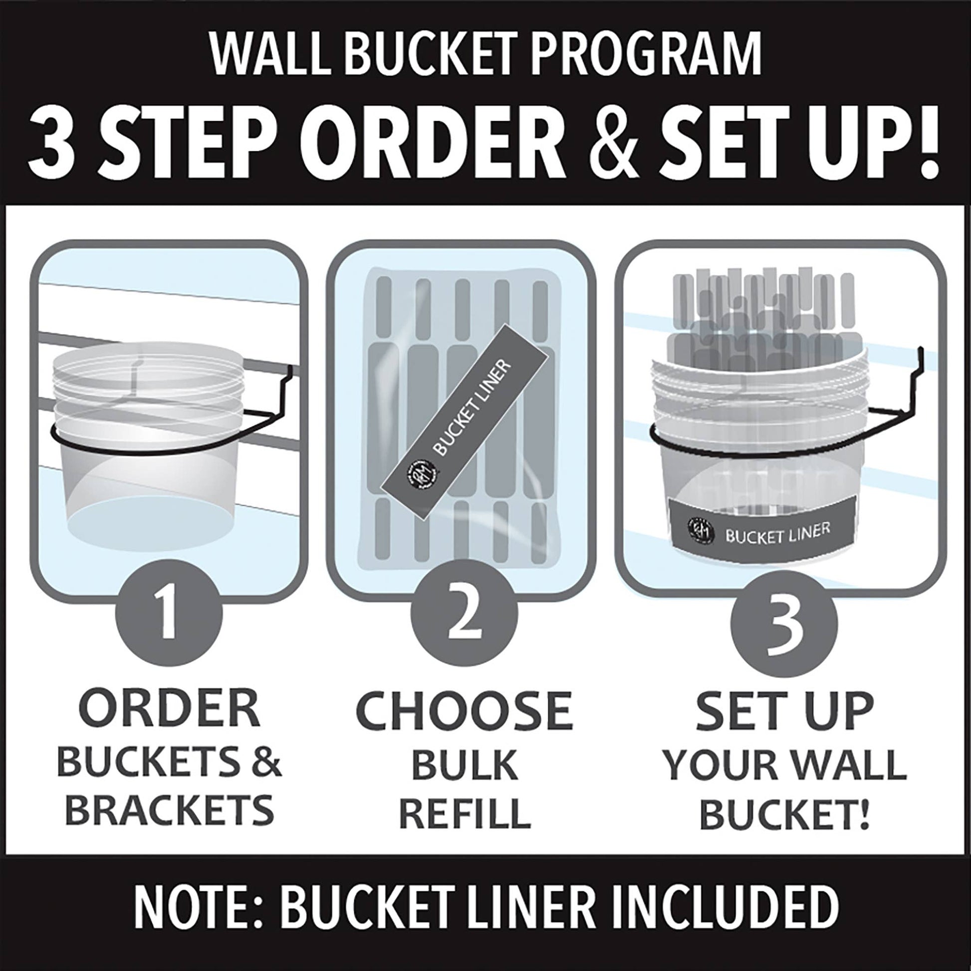 Wall Bucket & Bracket Display