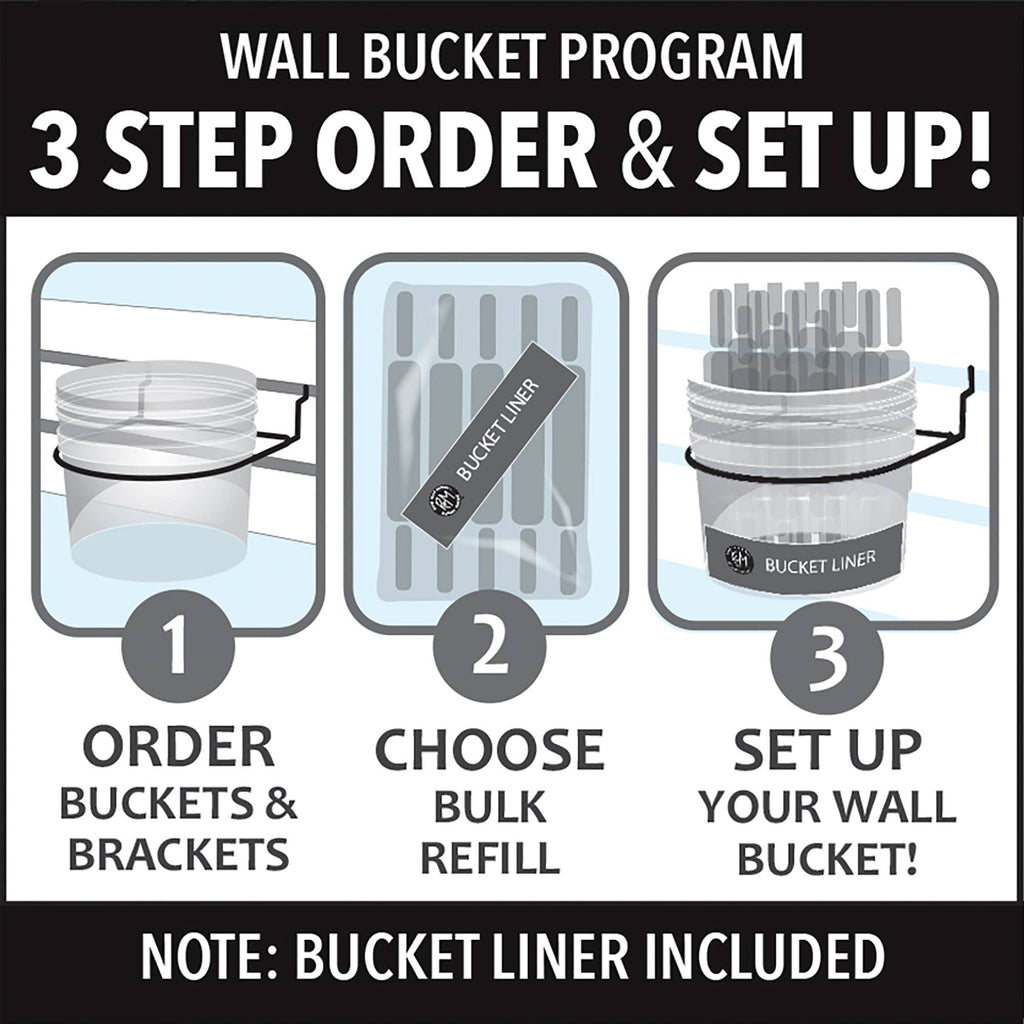 Wall Bucket Refill Mini Slotted Silicone Spoon /25