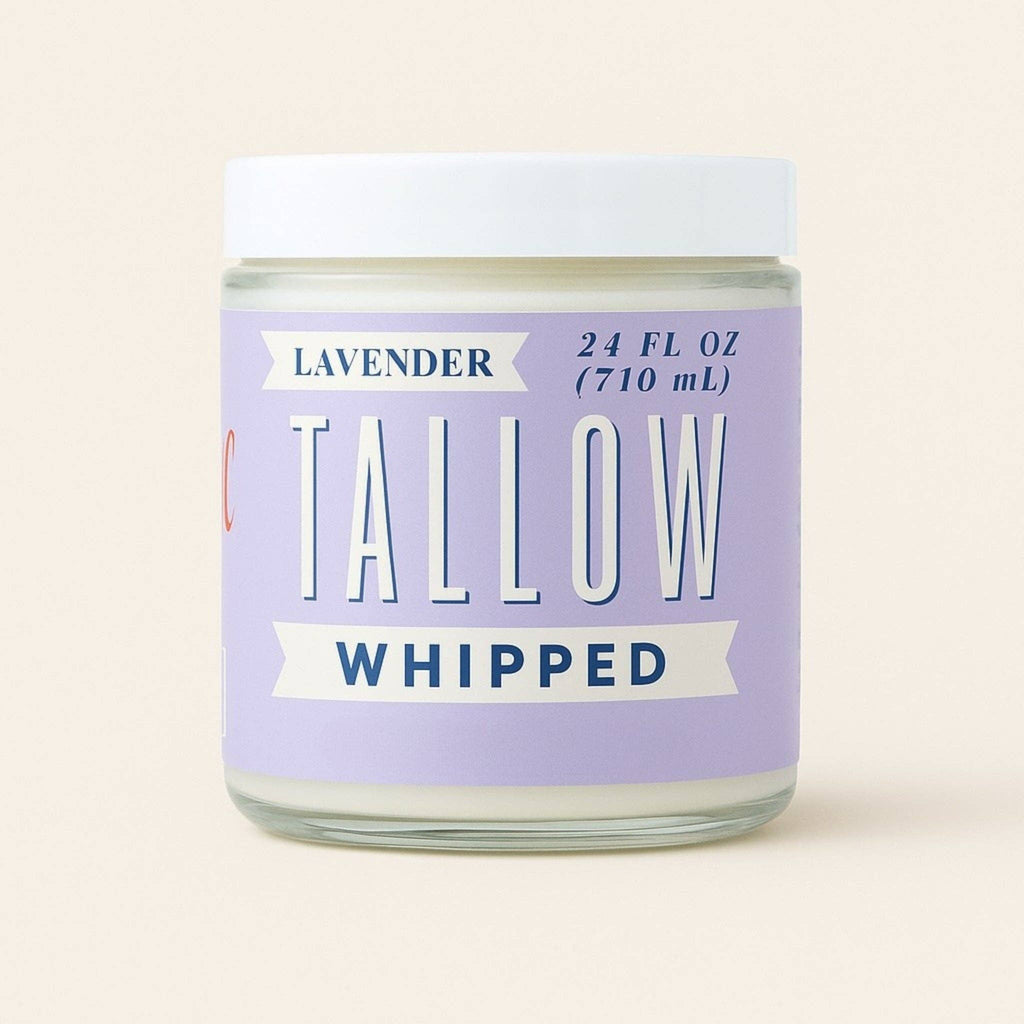 Lavender Whipped Tallow Moisturizer | Natural Beef Tallow Lotion | Calming, Preservative-Free Skincare by Lady May Tallow