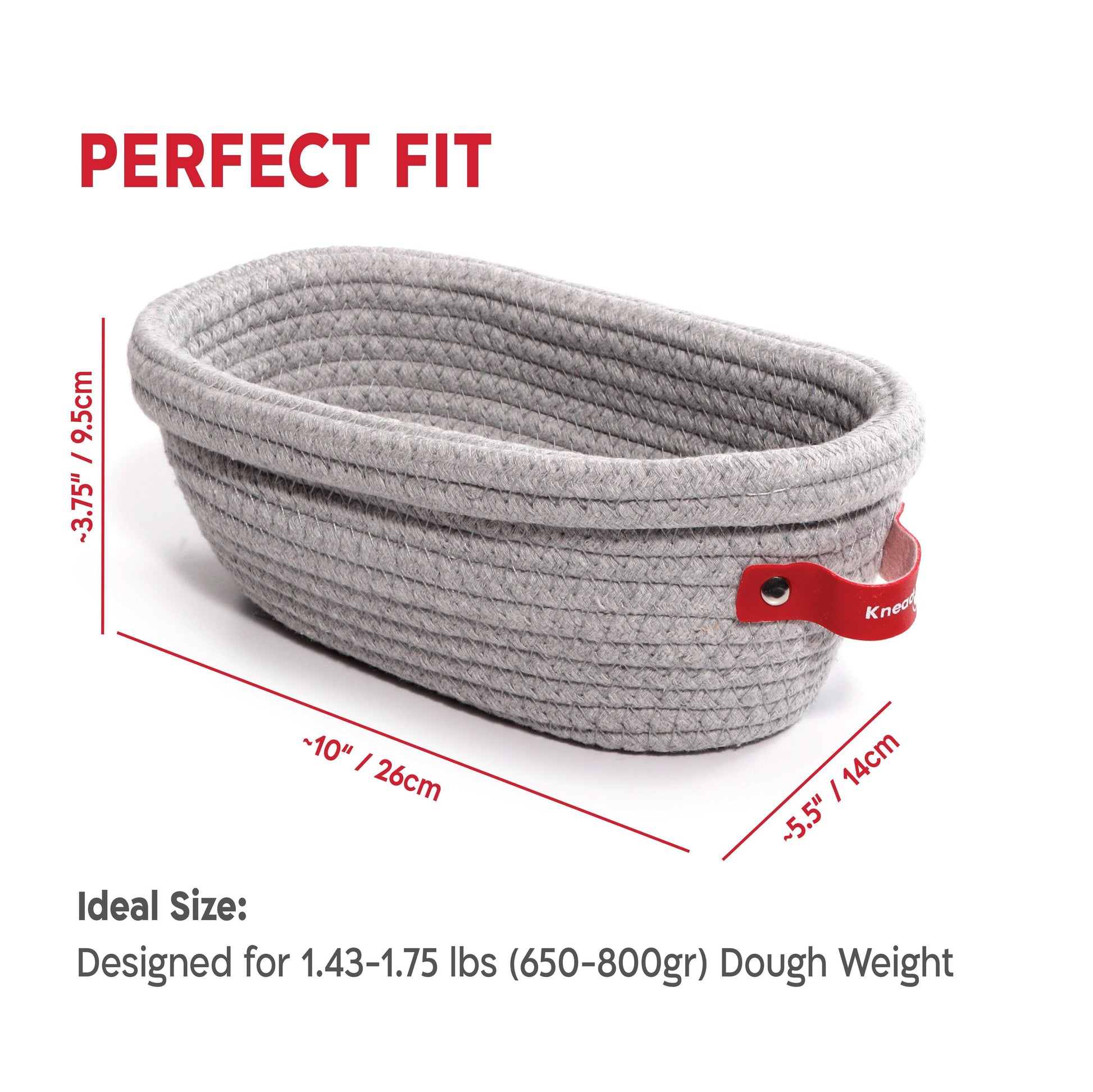 Oval Cotton Rope Proofing Baskets Set