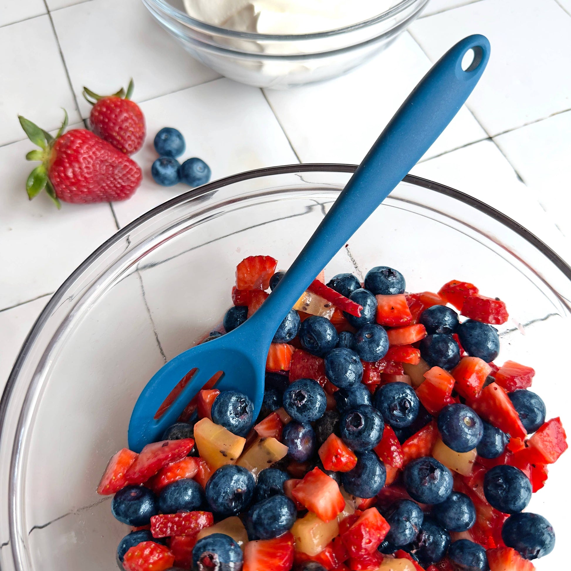 Wall Bucket Refill Mini Slotted Silicone Spoon /25